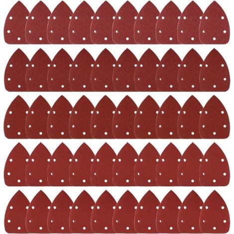50 morceaux de papier de verre pour détails de souris, tampons de ponçage, grains 40/80/120/180/240