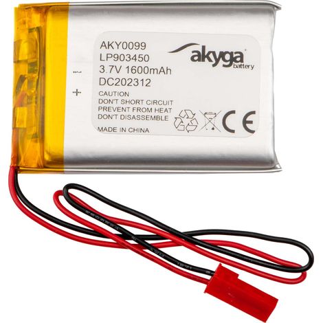 Pacco batteria x Batteria ricaricabile speciale Akyga LP903450 LiPo 3.7 V 1600 mAh (1/3)