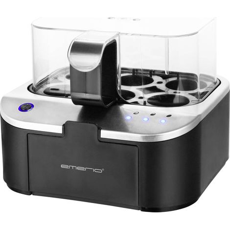 EMERIO EB-123177.1 Cuociuova Rivestimento antiaderente, con misurino, Senza BPA Nero, Argento (1/4)