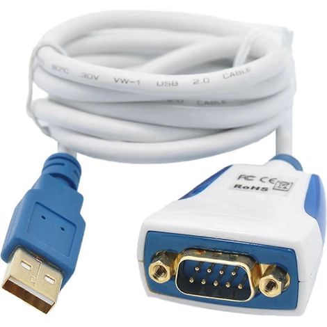 Convertisseur de câble USB vers RS232, adaptateur série DB9 USB vers RS232 - 1 m (1/5)