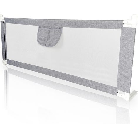 SWANEW Sponde Letto Bambini 150 CM Sbarra Letto Bambini Può Sollevamento Verticale Sponda Letto anti Caduta (1/5)