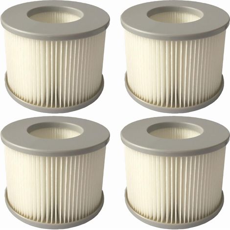 Lot de 4 cartouches filtrantes pour jacuzzi - Lot de 4 cartouches filtrantes de rechange pour piscines gonflables - Cartouche filtrante pour sous-marins chauds et spa à bulles portable (1/5)