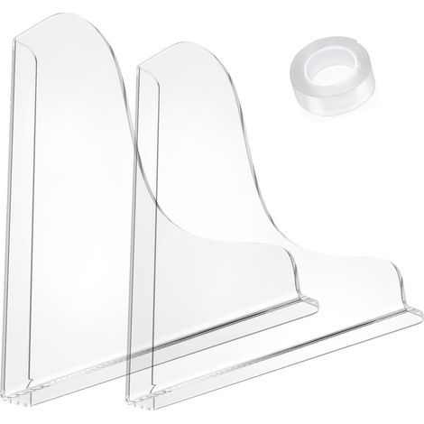 Protection transparente contre les éclaboussures de douche, 2 pièces, Protection d'angle de bain en acrylique, Protection d'angle de baignoire pour salle de bain à domicile (1/5)