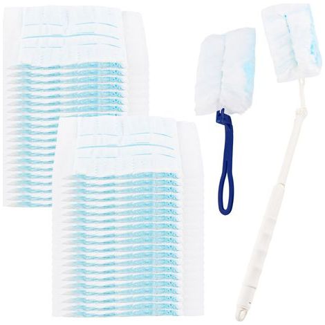 40 Pièces pour Swiffer Plumeau Poussiere Recharge Kit, Recharges de Plumeau avec 2 Poignée, Outil de Dépoussiérage, Non parfumés, Kit de Dépoussiérage pour Nettoyer La Saleté, Les Poils (1/5)