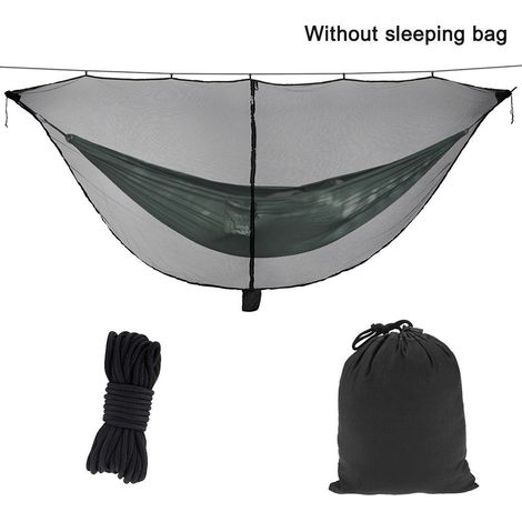 Filiyano-Moustiquaire pour hamac, maille polyester, protection à 360°, fermeture éclair double curseur (1/5)