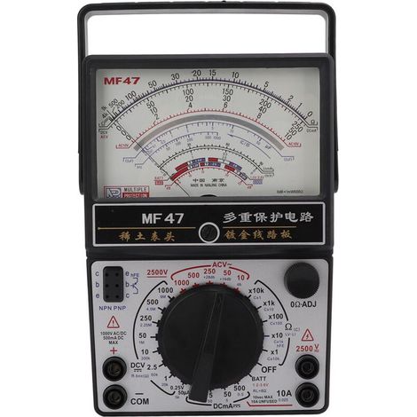 Multimètre Analogique Haute Précision Voltmètre Ampèremètre Pointeur Magnétique Interne Industriel (1/4)
