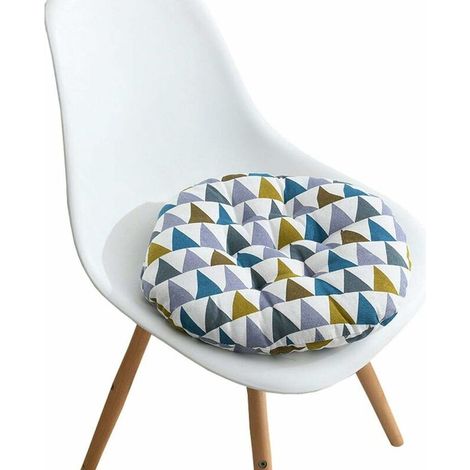 Coussin de Chaise Imprimé Doux Classe Bureau Galette de Chaise 4040cm Rond-Triangle Multicolore (1/5)