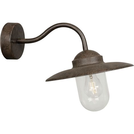 AMXCNOY Applique murale LED avec douille E27, finition rouille, 800 lumens, pour usage extérieur, résistante aux intempéries (1/5)