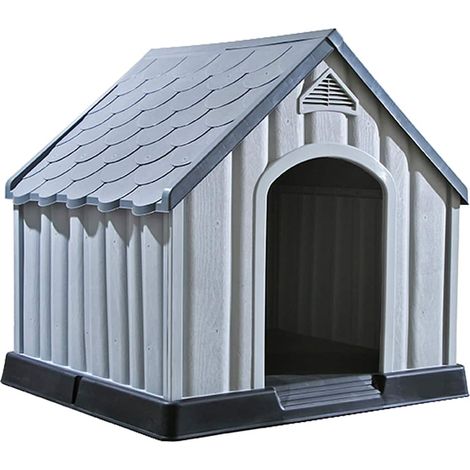 vidaXL Cuccia per Cani Grigia 92x87x91 cm in Plastica (1/5)