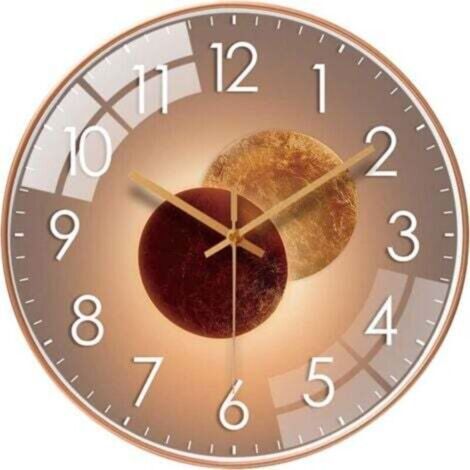 12 Pouces Horloges Murales Silencieuse de Salon Cuisine Modernes Design Pendules Murales 30cm Horloge à Quartz Suspendue Horloge Murale (Vénus Or)