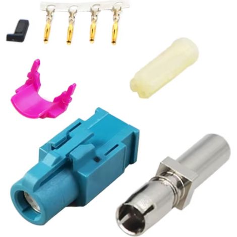 Conector recto Fakra HSD de 4 pines, c贸digo Z