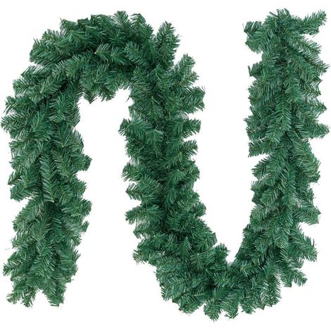 Guirlande de Nol, Décorations de Nol, Guirlande artificielle non éclairée de lierre vert doux pour extérieur ou intérieur, Décor de guirlande verte de qualité supérieure pour Nol, fête, jardin (1/5)