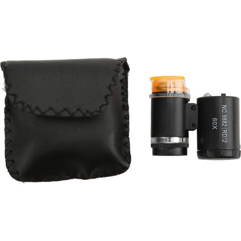 Mini Microscope Money Detect Function Portable Clearer Imaging Wide Irradiation Range LED Microscopeblack (1/5)