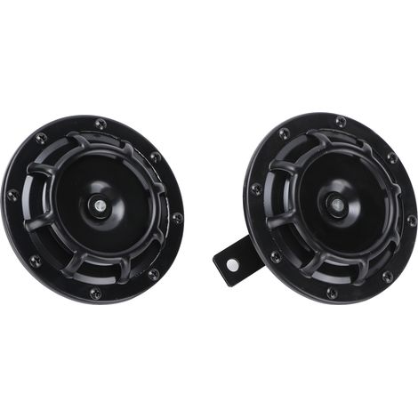 Klaxon Escargot 120mm 115dB Universel Noir pour Voiture Moto Scooter Camion Acier Alliage 12V (1/5)