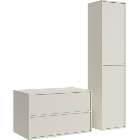 Badezimmermöbel Waschbeckenunterschrank Mali 80 cm – Cashmere –