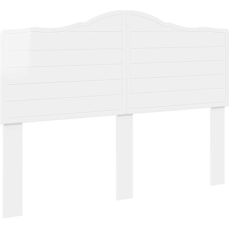 Tête de Lit Armoire de Tête de Lit - Blanc Brillant 160 cm Bois d'ingénierie fr21230 (1/5)