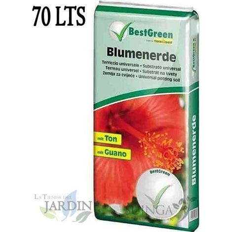 Sustrato Universal BestGreen 70 Litros, tierra vegetal con nutrientes para mantenimiento de plantas y árboles (1/2)