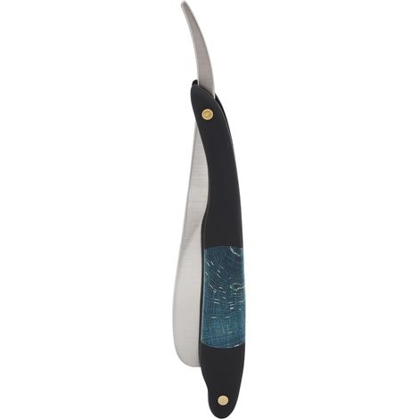 Rasoir droit homme alliage zinc pliable manuel coiffure barbe coupe cheveux visage soin portable (1/5)