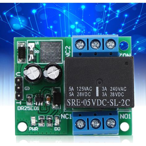 Module relais DPDT DR25E01, bipolaire, bidirectionnel, bistable, autobloquant (5 V CC) (1/5)
