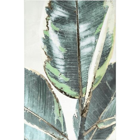 Quadro Bold 80 x 120 con stampa su tela con finiture fatte a mano e con applicazioni di fogli dorati