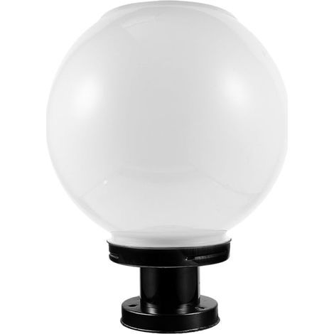 Lampe Pilier Solaire Extérieure Globe LED Blanc Froid Boule Étanche avec Capteur Crépusculaire, Éclairage Décoratif pour Portail, Jardin et Clôture (1/5)