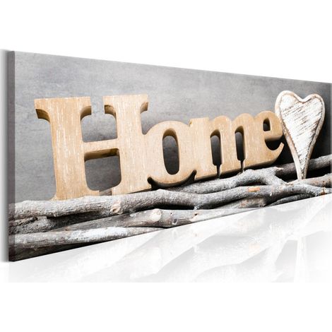 Tableau Imprimé "Romantic Home" 40 x 120 cm (1/2)