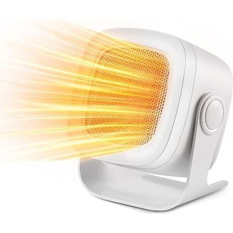 Radiateur soufflant, mini radiateur électrique PTC, oscillation à 90°, radiateur électrique à 2 modes, radiateur compact, radiateur portable pour salon, chambre et bureau XXW (1/4)