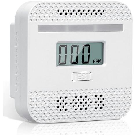 Kohlenmonoxidmelder, intelligenter Kohlenmonoxidmelder mit LCD-Bildschirm, entspricht der Norm EN 50291, mit Testtaste und LED-Statusanzeige (Mini 1 Stück) (1/5)