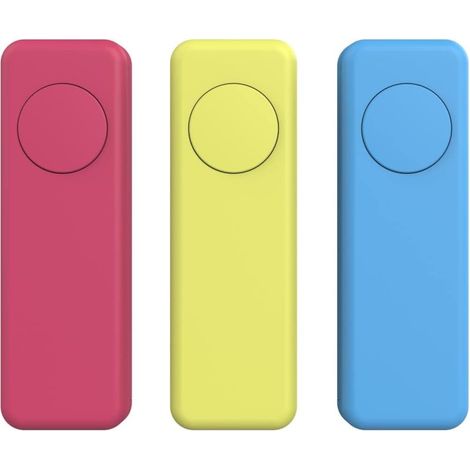 ZigBee Smart Button Lot de 3 Boutons intelligents Rouge, Bleu Jaune, télécommande à 3 Voies, nécessite Un hub Zigbee, Fonctionne avec SmartThings, Hubitat, Home Assistant, (1/5)