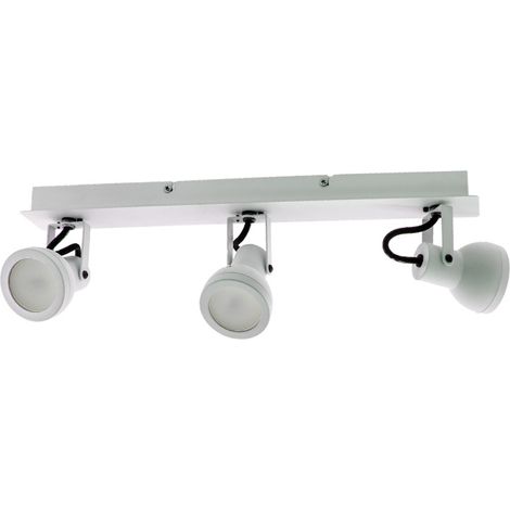 Aplique para techo o pared "Heli" de tres focos (3xGU10) (50W máximo 220/240V) IP20 fabricado en hierro color blanco (1/5)