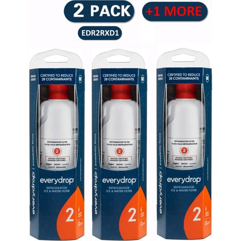 Filtros para refrigerador Everydrop de Whirlpool Ice and Water 2 (paquete de 3), EDR2RXD1
