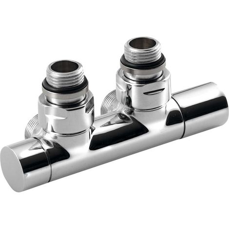 Sapho Twin - Set di valvole di connessione per attacco centrale, interasse 50 mm, cromo CP401S (1/5)