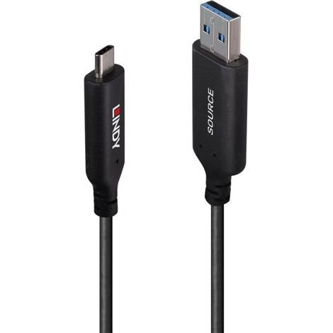 Lindy 43395 cable USB USB 3.2 Gen 1 (3.1 Gen 1) 10 m USB A USB C Negro (1/5)