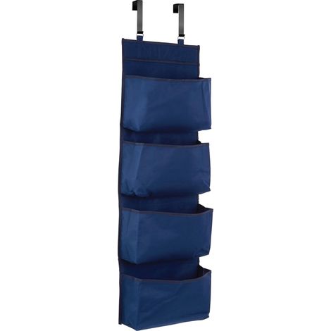 à 4 étages de Porte à Suspendre Organiseur, Polyester, Bleu, 10 x 34 x 90 cm