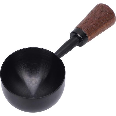 Vintage-Retro-Kaffeelöffel für Tee und Bohnen, Messlöffel aus Edelstahl 304 mit kurzem Holzgriff, Küchenutensil zum Servieren und Abmessen (1/5)