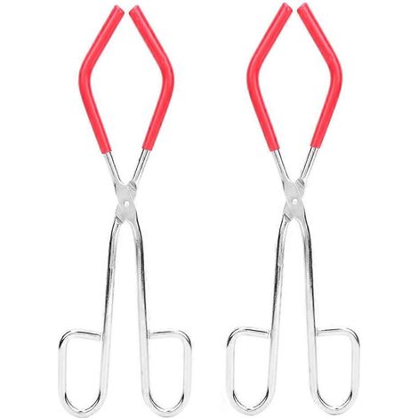 Pince pour flacon et bécher en acier, accessoire de chimie pour laboratoire, finition polie. (1/4)