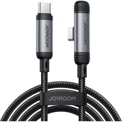 Joyroom USB-C to USB-C Angled Fast Charging Cable 60W, 1.2m - Black