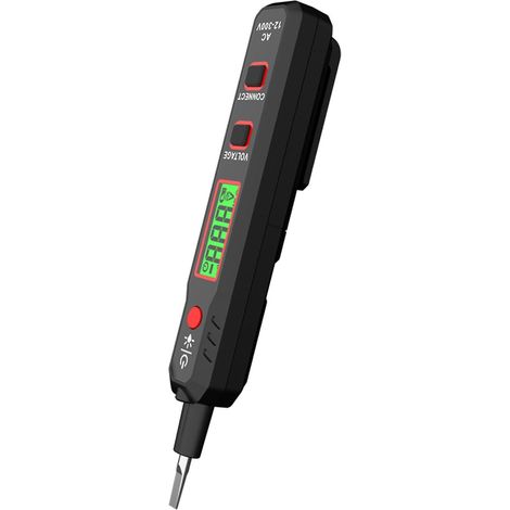 HABOTEST HT89 Wechselstrom-Spannungsprüfer 12–300 V, berührungsloser Spannungsdetektor für stromführende und neutrale Leiter mit Taschenlampe