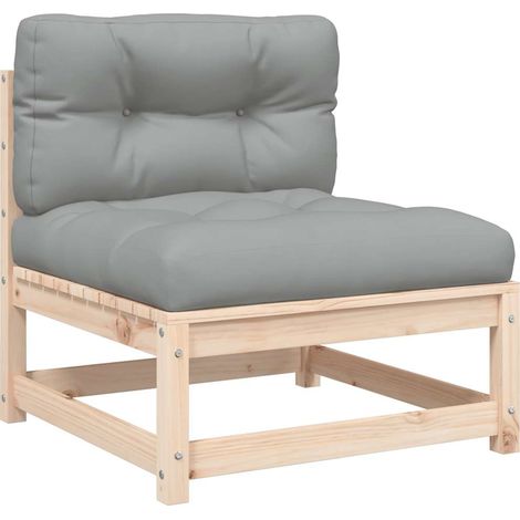 Maison Exclusive - Gartensofa ohne Armlehnen mit Kissen Massivhol