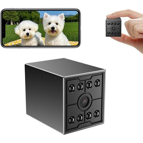 Caméra de sécurité WiFi HD Mini avec vision nocturne, surveillance à distance et détection de mouvement (1/5)
