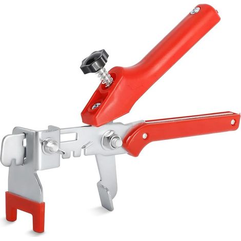 Rouge Système de nivellement de carrelage, entretoises de carrelage, localisateur de carrelage, pince portative, outil d'installation de carrelage (1/5)