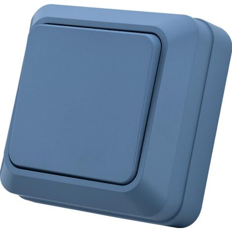 250V 1 Way Blue Wall Switch 86mm Mechanical Wall Switch Standard Switch 10 Amp (1/5)