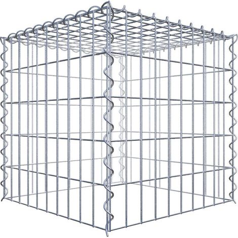 Gabiondeco - Gabion - Element de prolongation en hauteur 50 cm x 50 cm x 50 cm (L x H x P). maille 5 x 10 cm. Spirale. Attention : il manque une grille - Made in Germany (1/5)