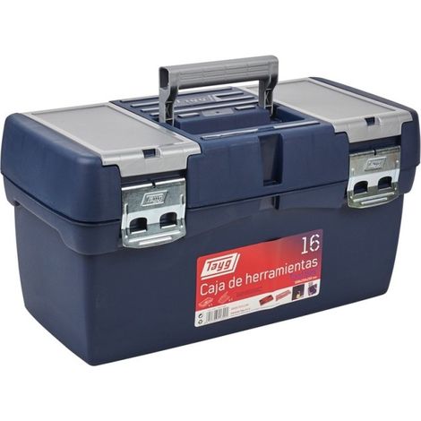 CAJA HERRAMIENTAS POLIPROPILENO N 16 AZUL 500 X 250 X 250 MM 1 BANDEJA 1 ESTUCHE  - 116001 (1/3)