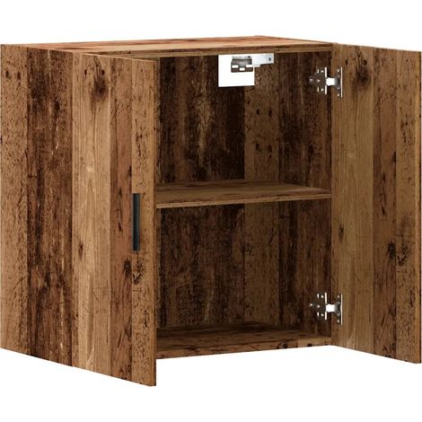 Armario de pared vintage con espacio de almacenamiento 60 x 31 x 60 cm fabricado en madera de ingeniería acabado envejecido 020051140 (1/5)