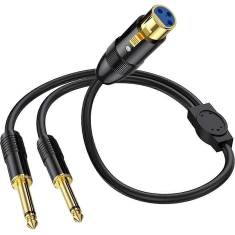 Câble répartiteur en Y XLR femelle vers double jack 6,35 mm (1/4 pouce) C-- (1/5)