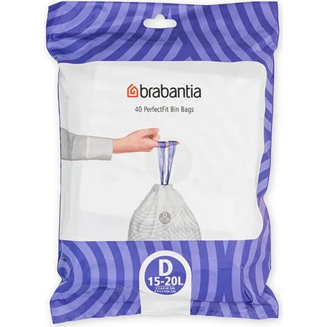 Brabantia PerfectFit Bags D 15-20 litre Dispenser Pack of 40 bags (1/5)