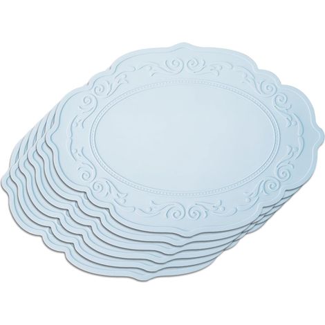 Set de table silicone, lot de 4, lavable, antidérapant, imperméable et résistant à la chaleur. (1/5)