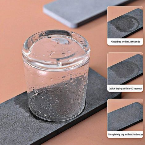 Plateau de Salle de Bain en Terre de Diatomées, Plateau de Savon de Cuisine Absorbant pour, Blanc (1/5)