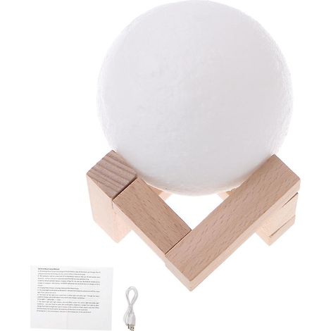 Veilleuse LED magique 3D Luna, lampe de bureau lune, chargement USB, commande tactile (1/5)